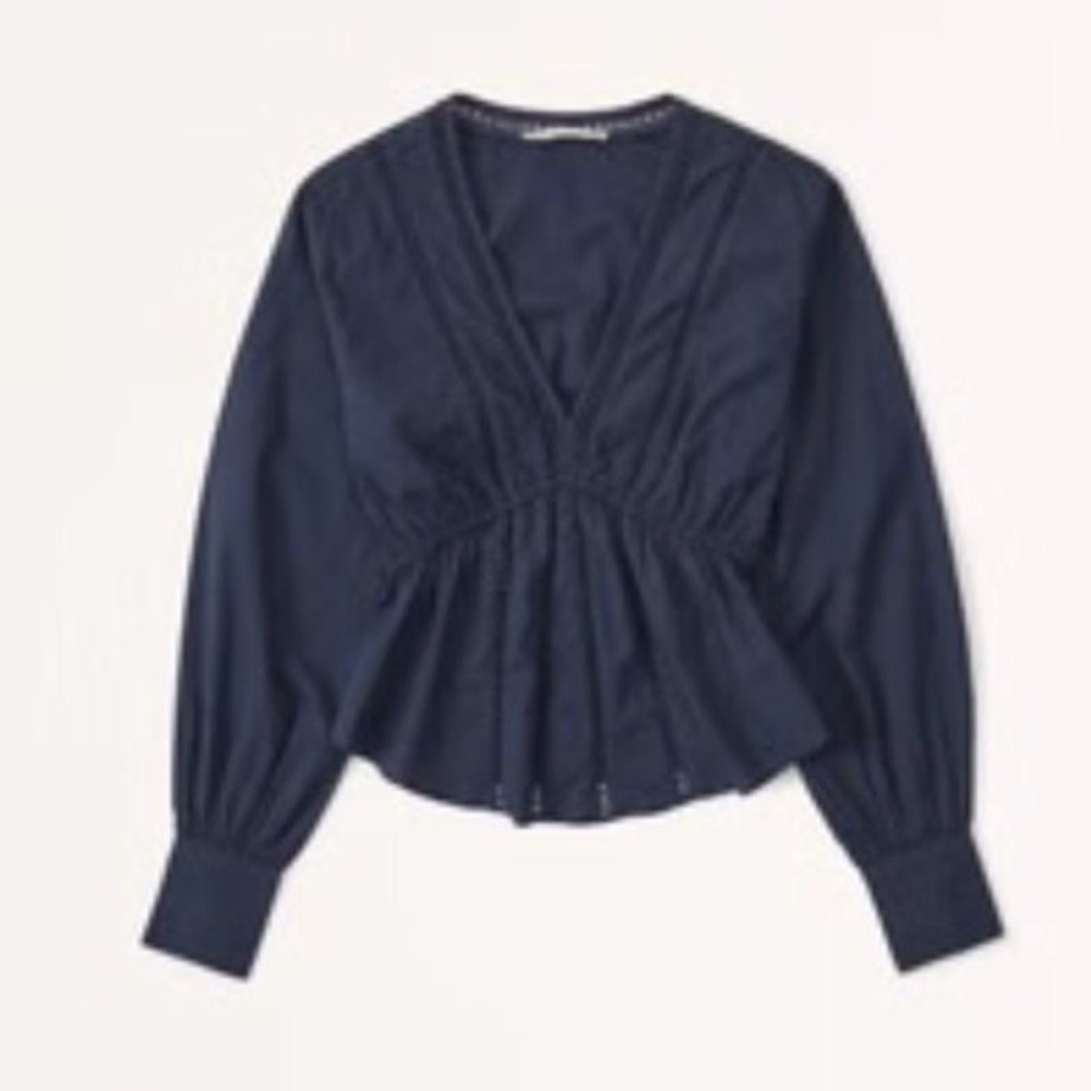 Abercrombie & Fitch Y2K Bubble Cloth Lace Blouse